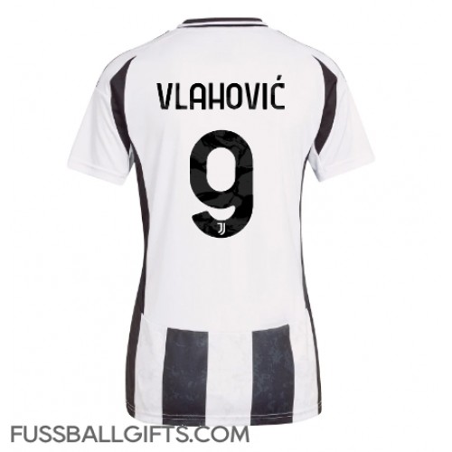 Juventus Dusan Vlahovic #9 Fußballbekleidung Heimtrikot Damen 2024-25 Kurzarm